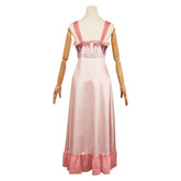 Wicked: For Good (2025) Glinda Pink Satin Dress Sleepwear Cosplay Costume